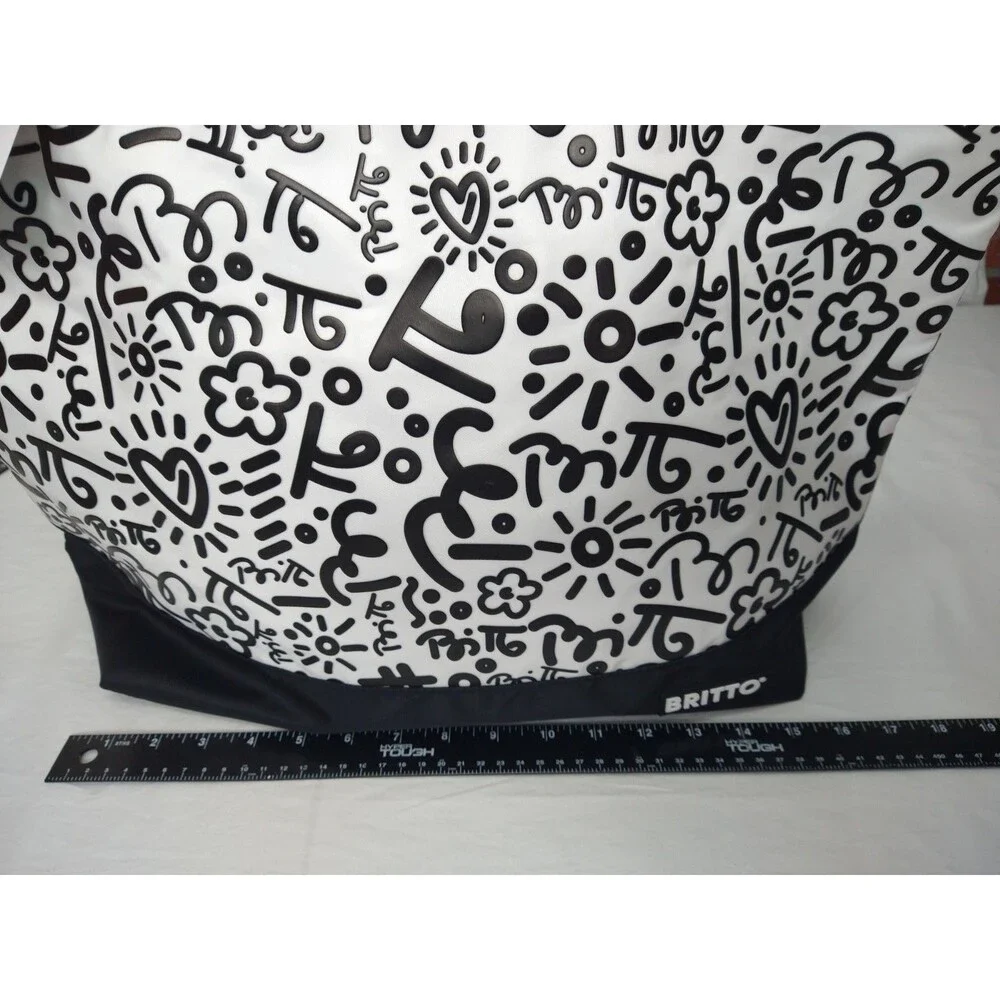 New With Tag Large Graffiti Black Britto Tote And Teddy Bear Coloring Book